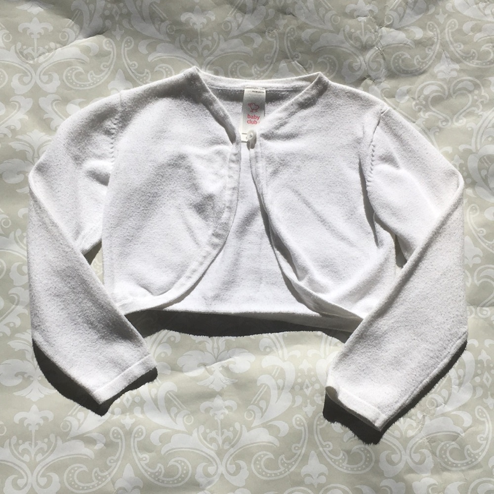 Baby Club white shrug for a little girl (European size 92)